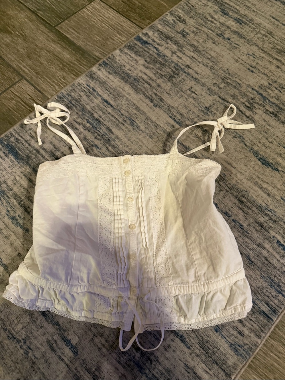Brandy Melville White Tie Strap Tank